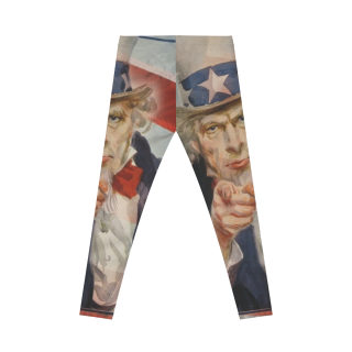 Uncle Sam Pointing leggings | Patriotic American flag all-over print 3