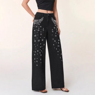 Loose Slimming Straight Leg Denim Jeans 3