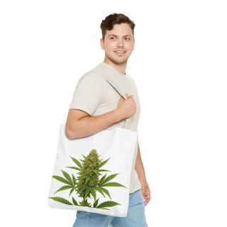 Cannabis Bud Illustration Tote | Botanical Cannabis Plant Tote 42