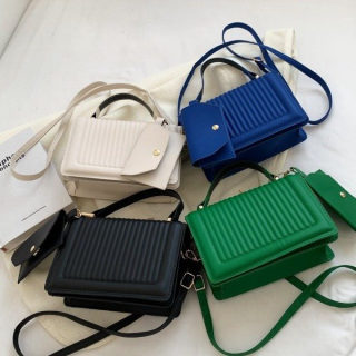 Hong Kong Style Small Square Handbag | Korean Fashion Shoulder Bag