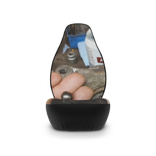 Hand Holding Ball Bearings Car Seat Covers | Industrial Mechanic Print 2