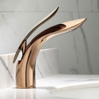 Rose Gold All-Copper Under-Mount Basin Faucet