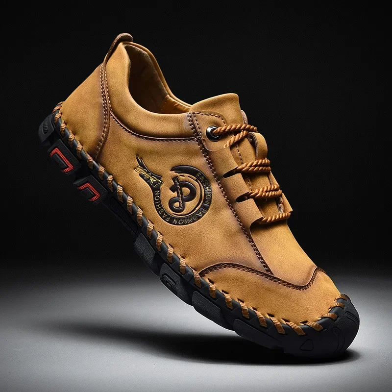 Classic Comfortable Men's Loafers | Split Leather Moccasins, Plus Size
