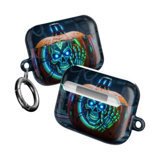 Neon Skull Pumpkin AirPod Case 22