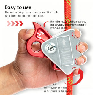 Auto-Locking Carabiner & Rope Grab | Fall Protection Safety Hook 3