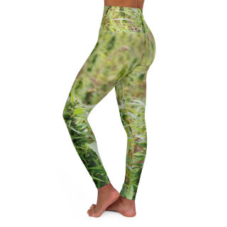 Green Moss Botanical Leggings | Yoga Leggings 3