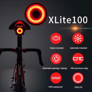 XLITE100 Bicycle Rear Light | Auto Brake-Sensing Waterproof Taillight