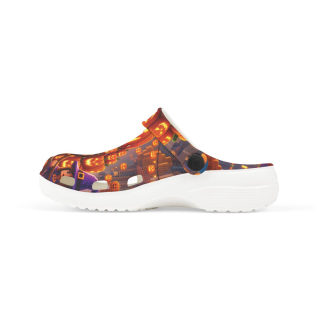 Trick or Treat Pumpkin Pattern Kid's Clogs 9