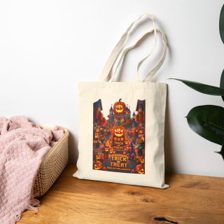 Halloween Pumpkin Patch Trick or Treat Tote | Haunted Town Jack-o'-Lanterns 25