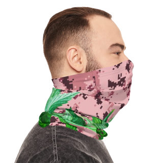 Green Cannabis Leaf Neck Gaiter 10