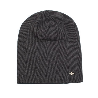 Velvet Iron-On Patch Knit Beanie 2