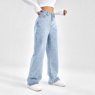 Women's Denim Wide-Leg Pants | Casual Fashion