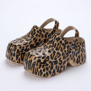 Leopard Print Beach Garden Shoes for Women | Cool Outdoor Slippers 3