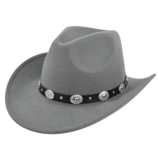 Classic Vintage Cowboy Jazz Hat | Faux Fur Felt Top Hat 4