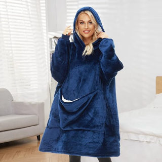 Oversized Thick Pullover Hoodie | Kangaroo Pocket Blanket-Like Cozy Sweatshirt 3