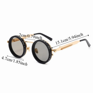 Vintage ND9 Punk Sunglasses | 9-Level UV Filter with Case