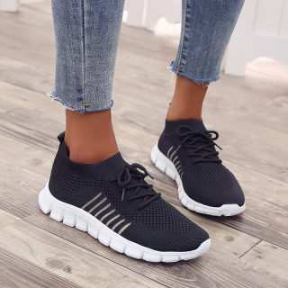 Women's Mesh Lace-Up Sports Shoes, Roomier Fit 3