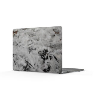 Frosted Snow Texture Clear MacBook Case | Winter Ice Pattern
