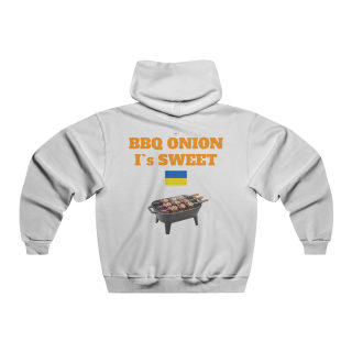 BBQ Onion Skewer Hooded Sweatshirt | Grilling Kyiv Ukraine Flag 10