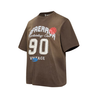 Spray Paint Distressed Embroidery T-Shirt 5