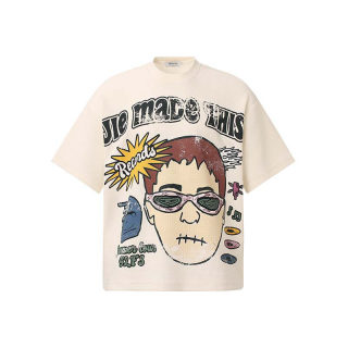 Cartoon Character Print Round Neck Short Sleeve T-Shirt | American Retro 6