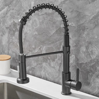 All-Copper Rotatable Spring-Style Kitchen Faucet 6