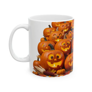 Jack-O'-Lantern Pattern Mug | Halloween Pumpkin Coffee Cup 7