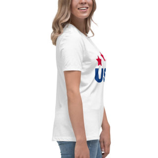 Women's Relaxed T-Shirt «USA» 14
