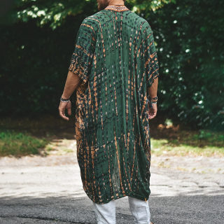 Printed Beach Sun Protection Shirt for Men | Cape Coat Summer Outdoor 2