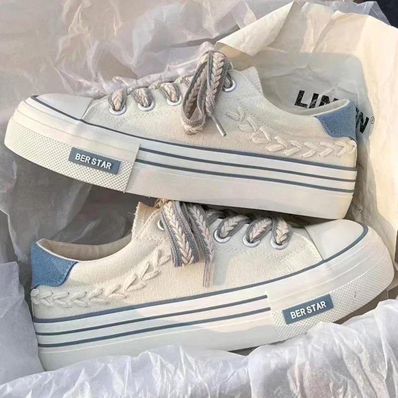 Women's Platform Canvas Trainers | Height-Boosting Chunky Sneakers