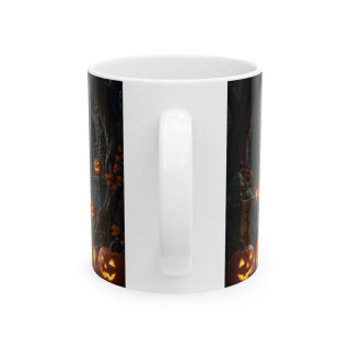 Victorian Pumpkin Lady Mug | Halloween Jack-o'-Lantern Ceramic Mug 3