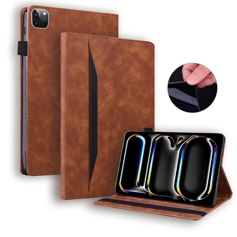 iPad Pro 11/13 Inch Folio Case | PU Leather Soft TPU Back Cover