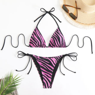 Zebra Print bikini set (backless) 4