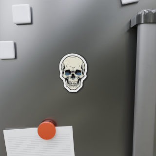 Skull Illustration Die-Cut Magnet | Gothic Skull Fridge Magnet 3