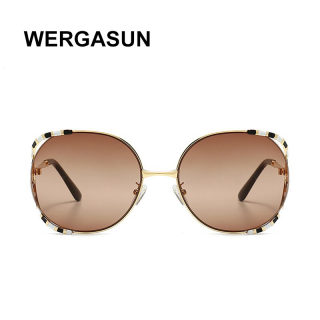 Metal-Frame Large Glossy-Finish Sunglasses 3