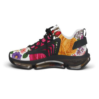 Vintage Rose Floral Mesh Sneakers | Floral Pattern Athletic Shoes 12