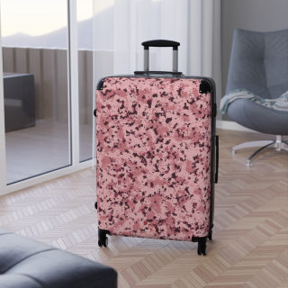 Pink Digital Camo Suitcase | Rolling Carry-On Luggage 15