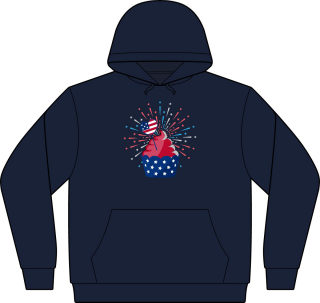 Patriotic cupcake with sparkler hoodie 6
