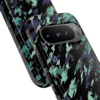 Teal Black Abstract Camo Phone Case 119
