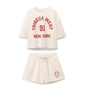 Printed Flannel Hoodie & Shorts Set | Women's