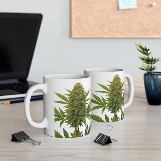 Cannabis Leaf Pattern Mug | Ceramic Coffee Cup 12