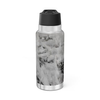 Ice Crystals Pattern 32 oz Tumbler | Stainless Steel Insulated Water Bottle