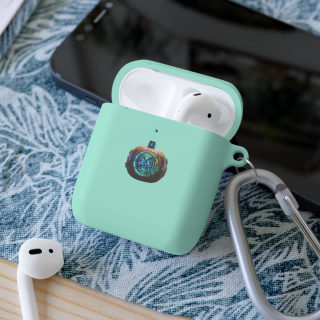 Neon Pumpkin Skull AirPods Case 24