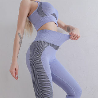 Women's Two-Piece Seamless Sleeveless Yoga Set 5