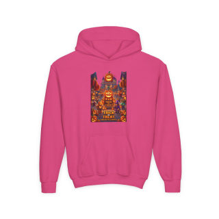 Spooky Pumpkin Patch Trick or Treat Kids Hoodie 15