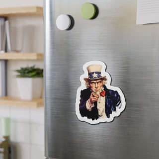 Uncle Sam Pointing Die-Cut Magnet | Patriotic Americana Refrigerator Magnet 14