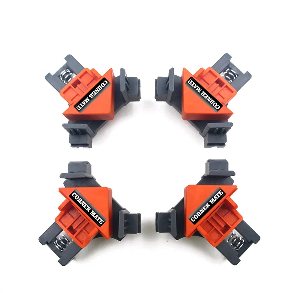 4-Piece 90° Right Angle Clamp Set | Woodworking Corner Fixing Clips