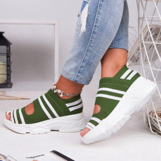 Women's Elastic Flat Peep-Toe Summer Shoes 4