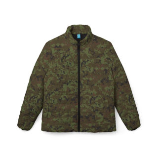 Green Digital Camo Puffer Jacket