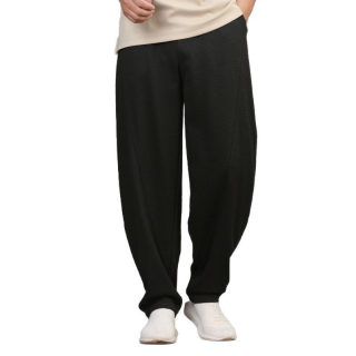 Waffle Grid Tapered Wide Leg Pants | Plus Size Unisex 6